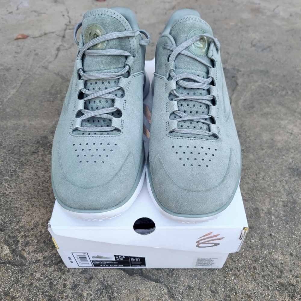 NIB Under Armour Curry 1 Low FloTro Lux "Grove Green" Mens Basketball Shoes 11.5